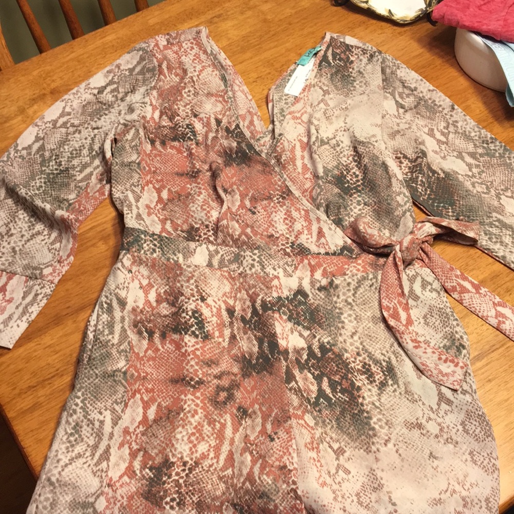 Karlie snakeskin pronged romper-L